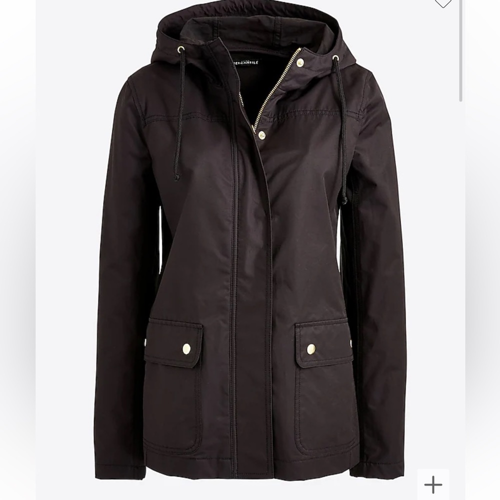 J. Crew XXS Black Rain Jacket